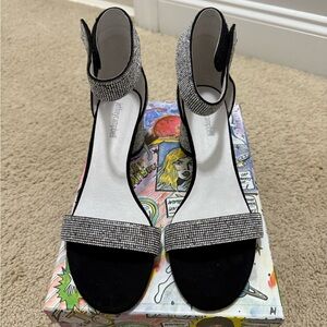 Jeffrey Campbell Black and Silver Heels